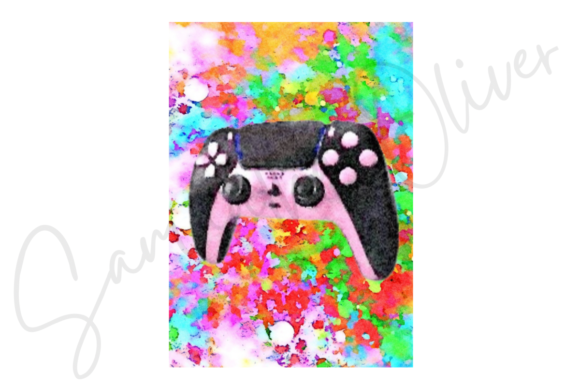 Bringing Joy and Color to Your Gaming Space with PS5 Controller Watercolour Prints