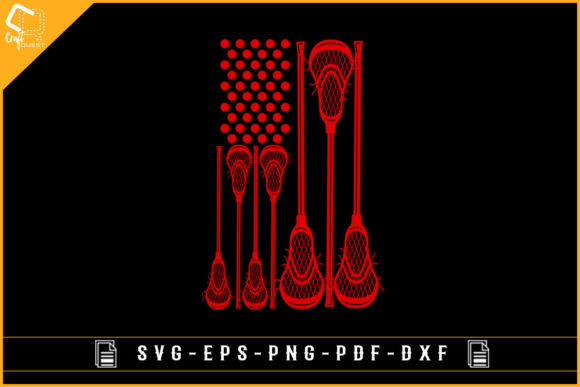 Lacrosse with USA Flag Gaming Design: A Creative and Versatile Digital Asset
