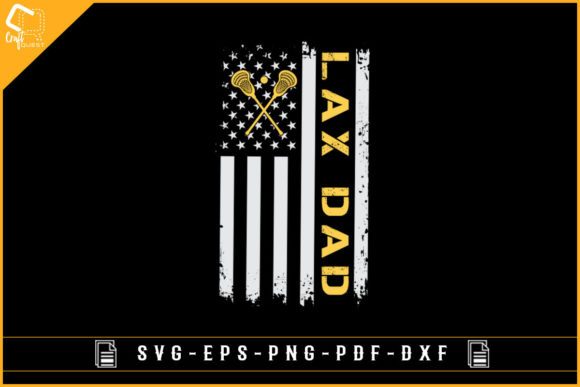 Lax Dad with USA Flag Gaming Lacrosse: A Creative and Patriotic Design for Enthusiasts